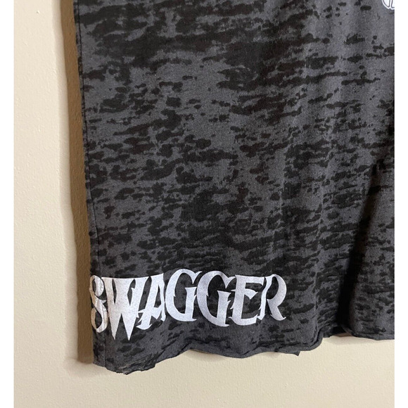 Outlaw Swager XXL Tank Gray Burnout Sheer Racerback Bull Longhorn Country USA - Picture 8 of 9